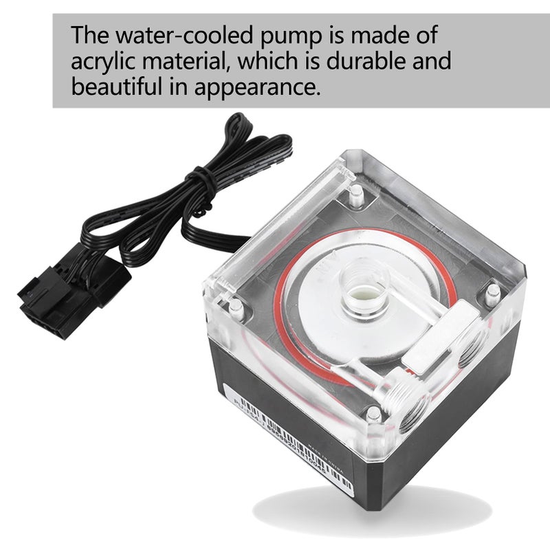 Ciglow Water Cooling Pump, 800L/H PC Water Cooling Integrated Mute Support PWM for CPU Cooling System. - Image 4